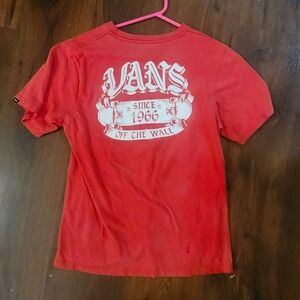 Vans Red Graphic T-Shirt Boy's Size Large
